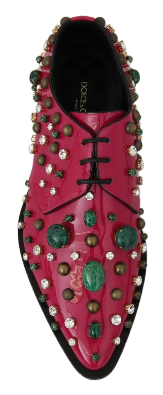 Dolce & Gabbana Fuchsia Pink Crystal Patent Flats - ACCEXO
