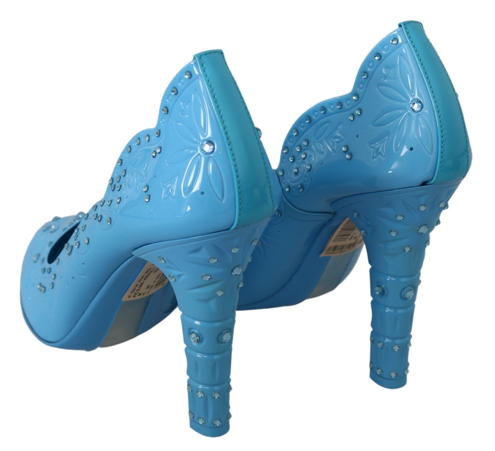 Dolce & Gabbana Crystal Embellished Blue Cinderella Pumps - ACCEXO