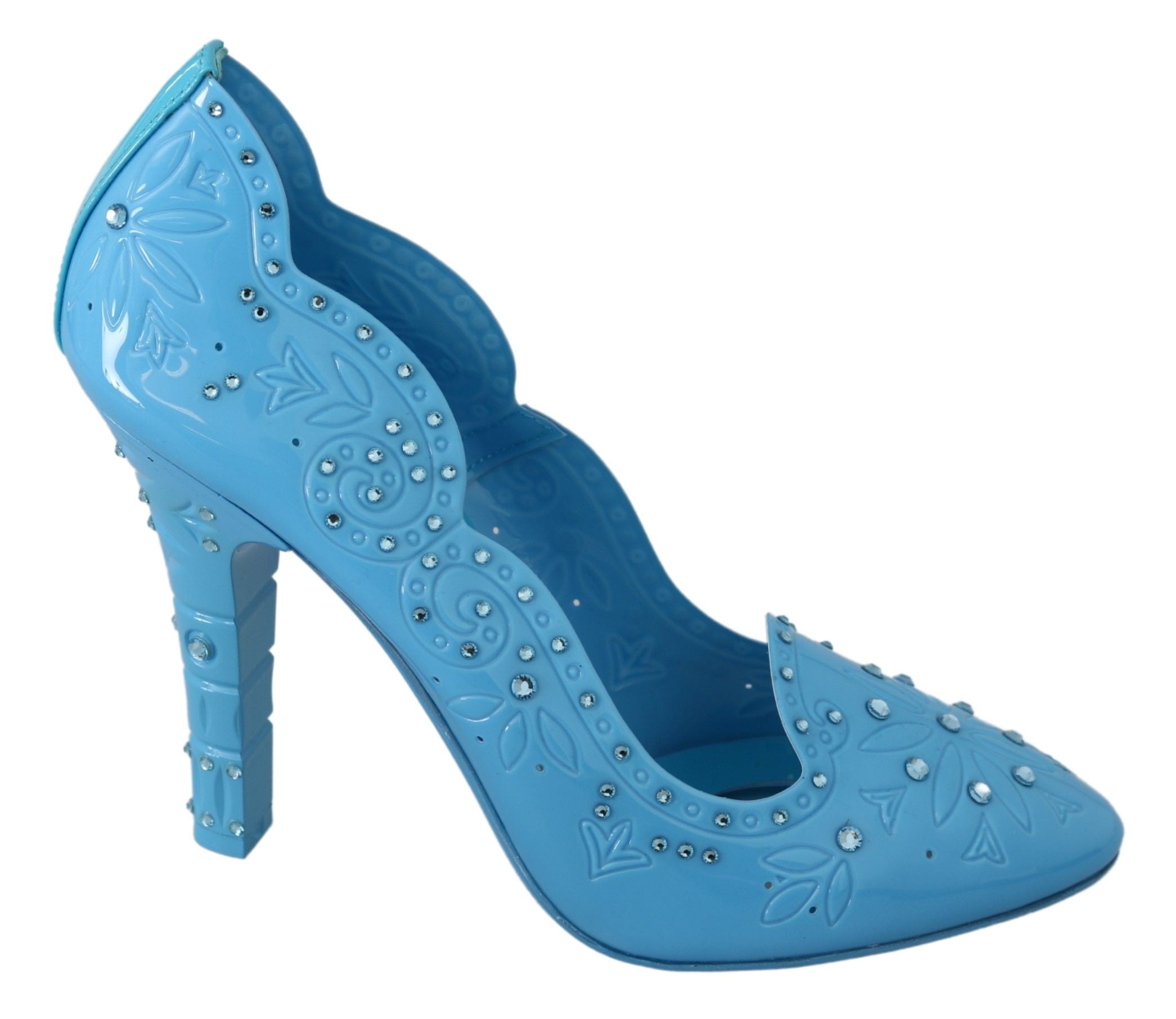 Dolce & Gabbana Crystal Embellished Blue Cinderella Pumps - ACCEXO