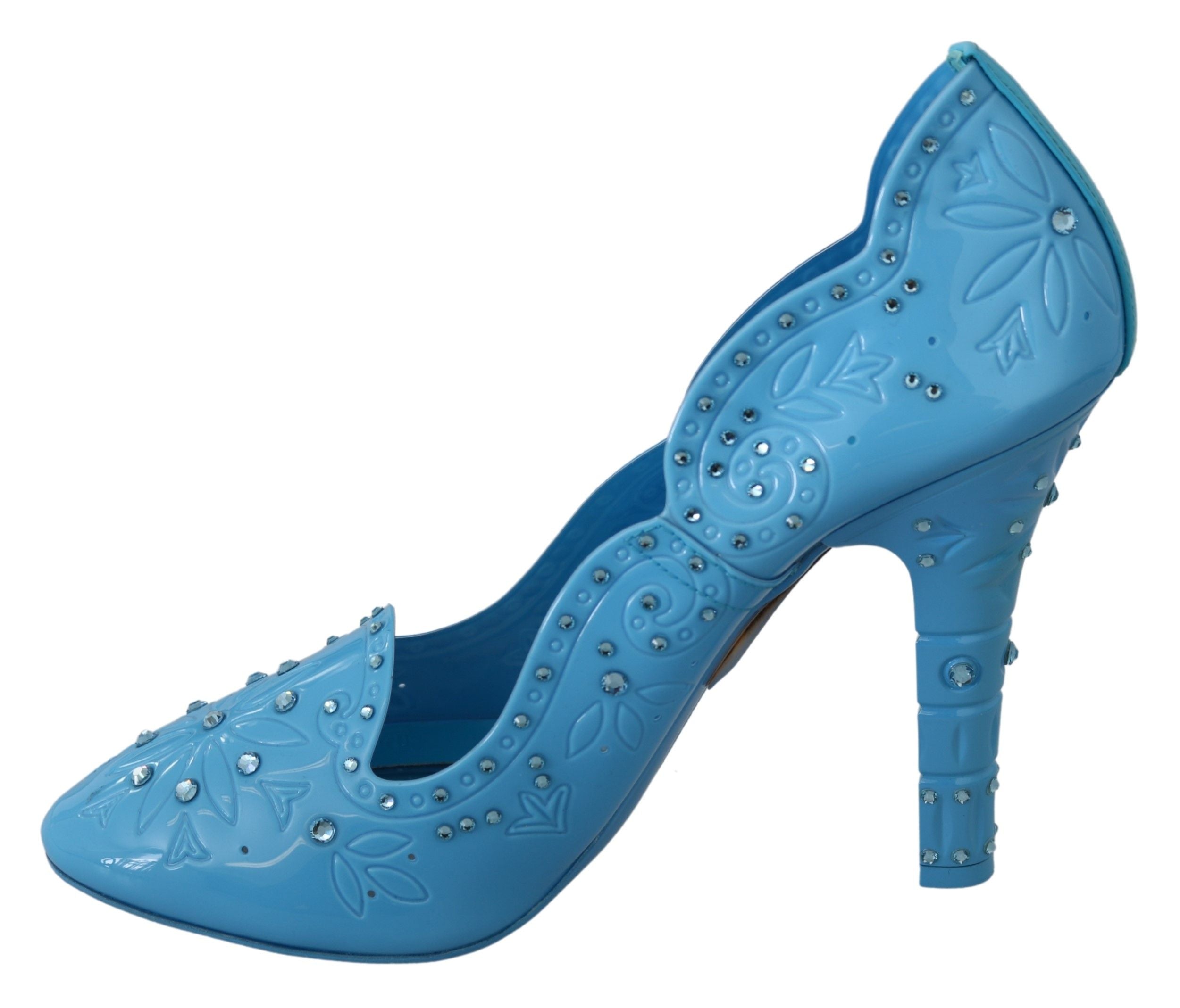 Dolce & Gabbana Crystal Embellished Blue Cinderella Pumps - ACCEXO