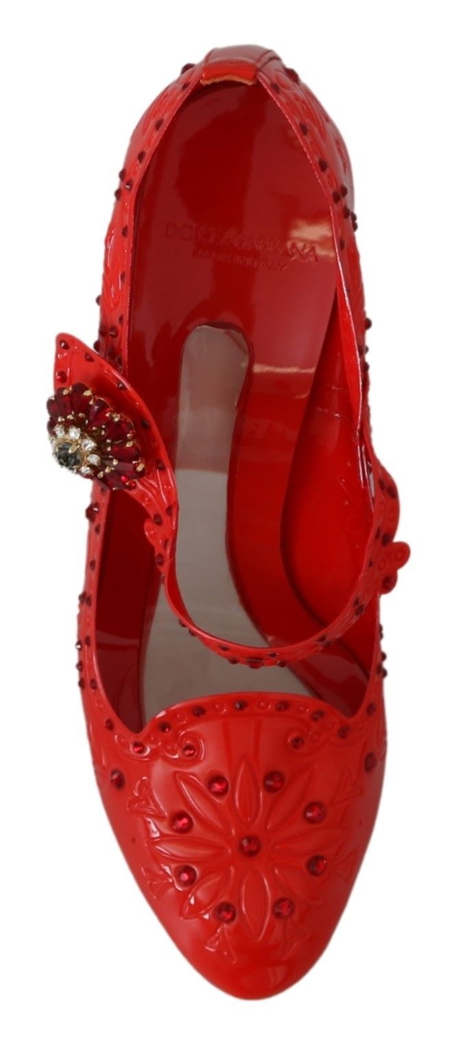 Dolce & Gabbana Chic Red Crystal Cinderella Pumps - ACCEXO
