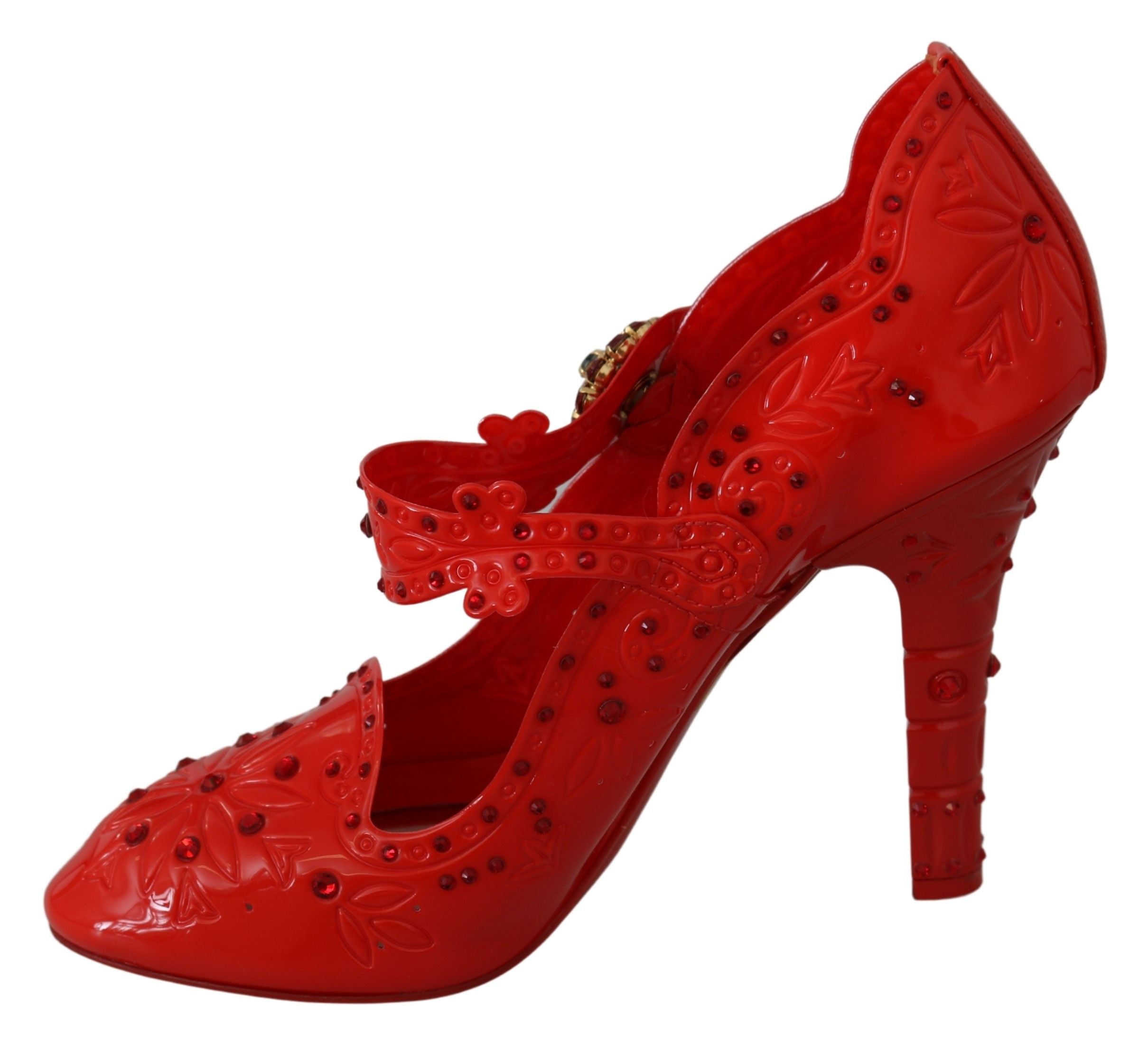 Dolce & Gabbana Chic Red Crystal Cinderella Pumps - ACCEXO