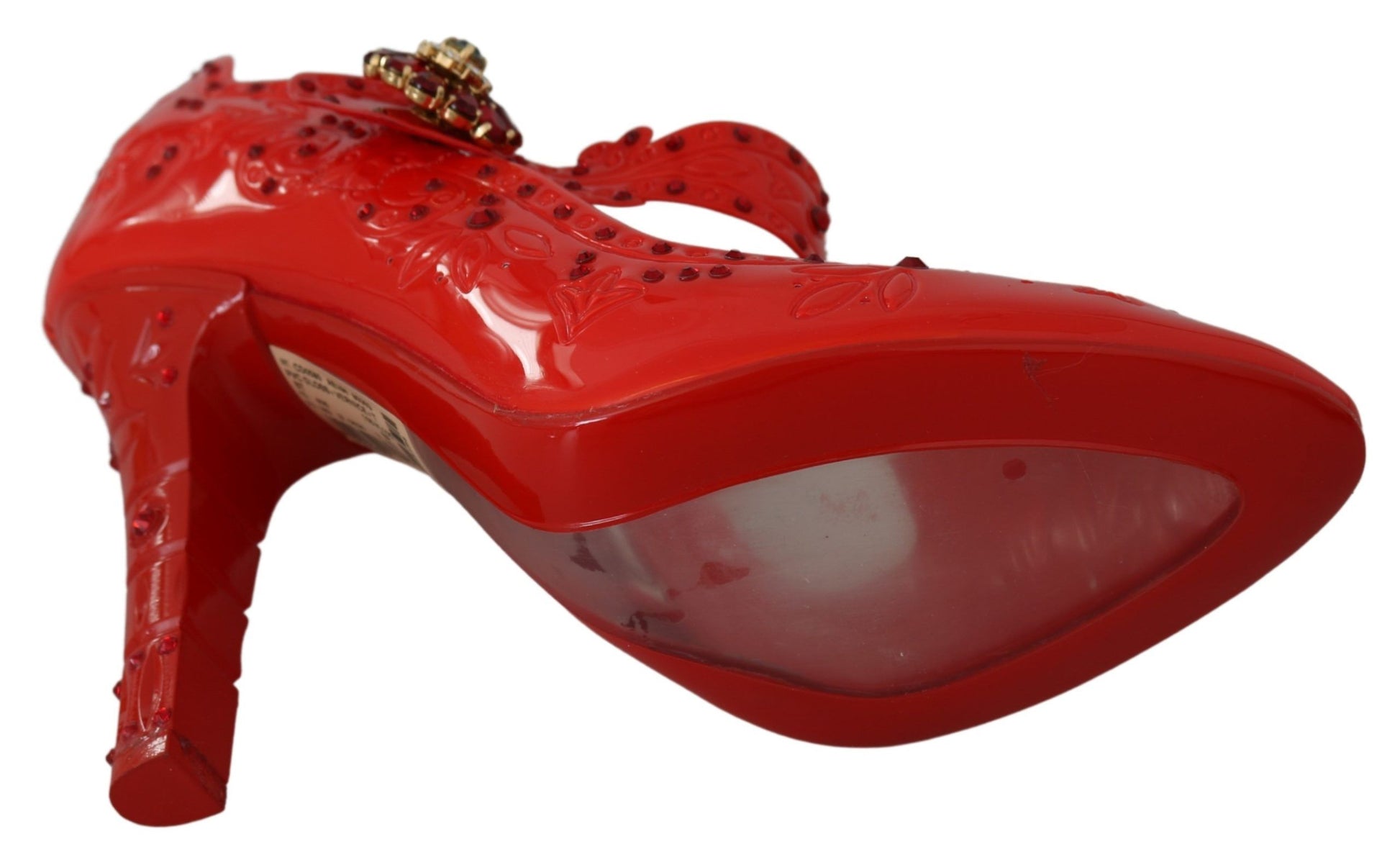 Dolce & Gabbana Chic Red Crystal Cinderella Pumps - ACCEXO
