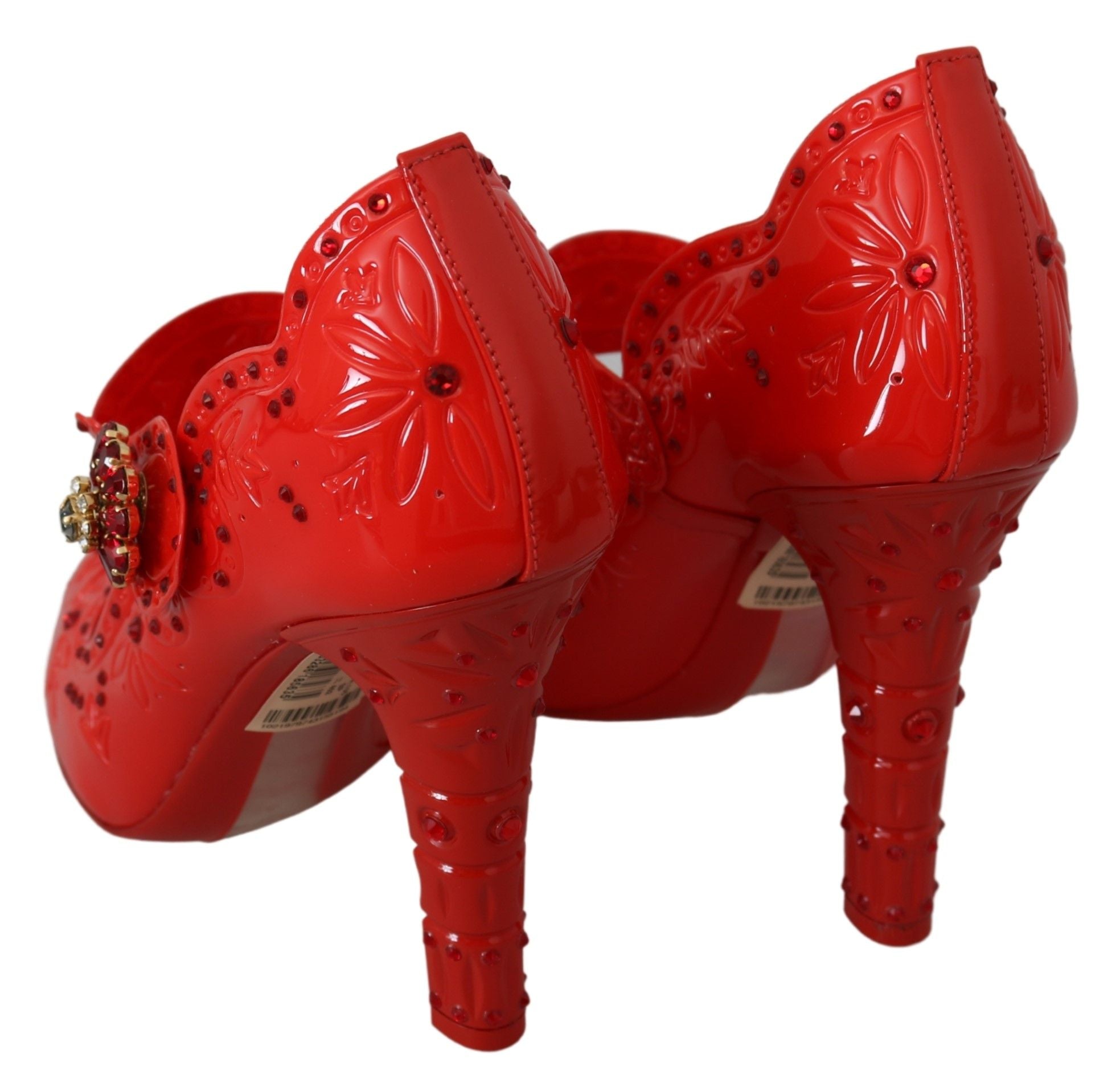 Dolce & Gabbana Chic Red Crystal Cinderella Pumps - ACCEXO