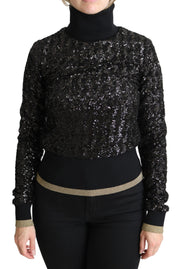 Dolce & Gabbana Elegant Sequined Turtleneck Sweater - ACCEXO