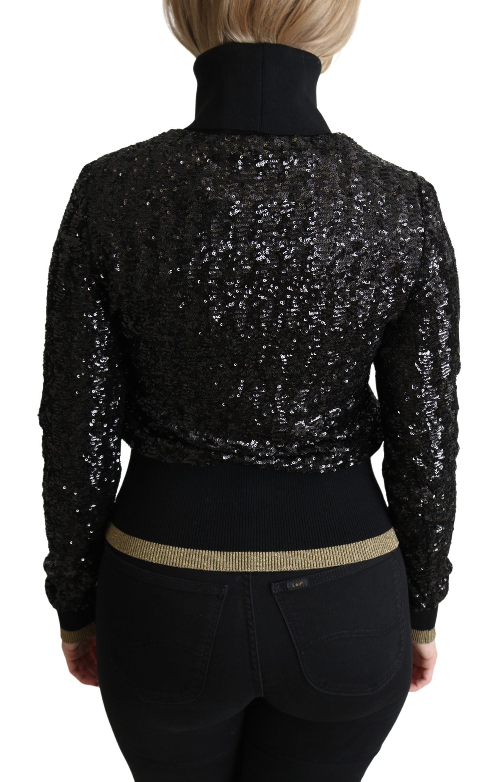 Dolce & Gabbana Elegant Sequined Turtleneck Sweater - ACCEXO