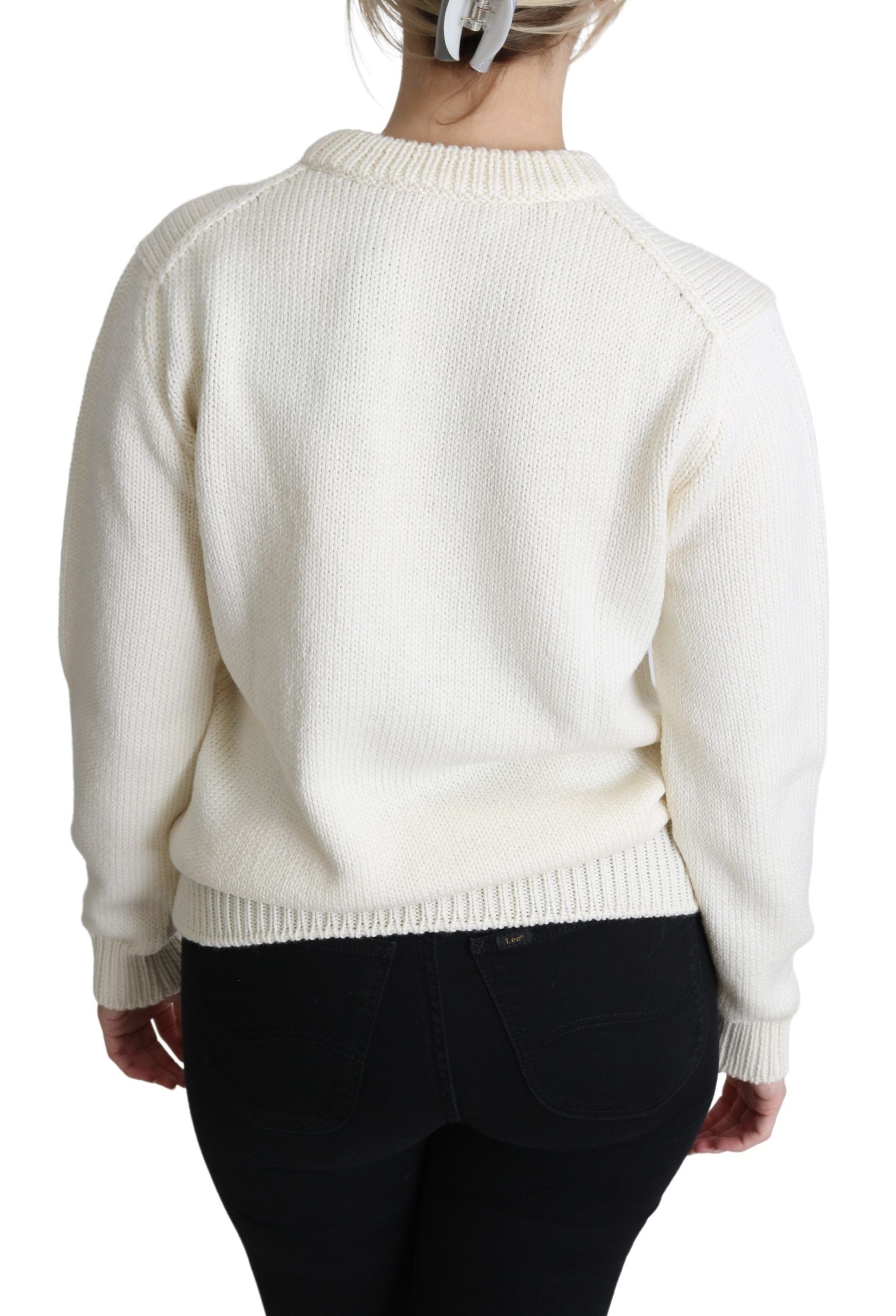 Dolce & Gabbana Elegant Knitted Sunflower Sweater - ACCEXO