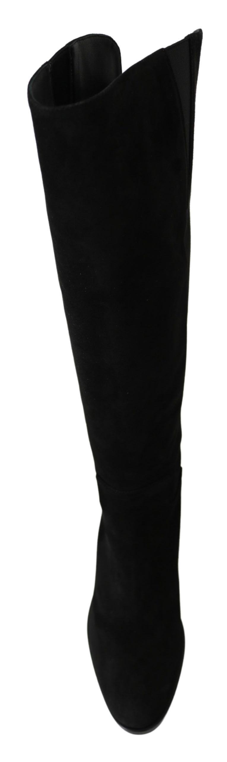 Dolce & Gabbana Elegant Black Suede Knee High Boots - ACCEXO