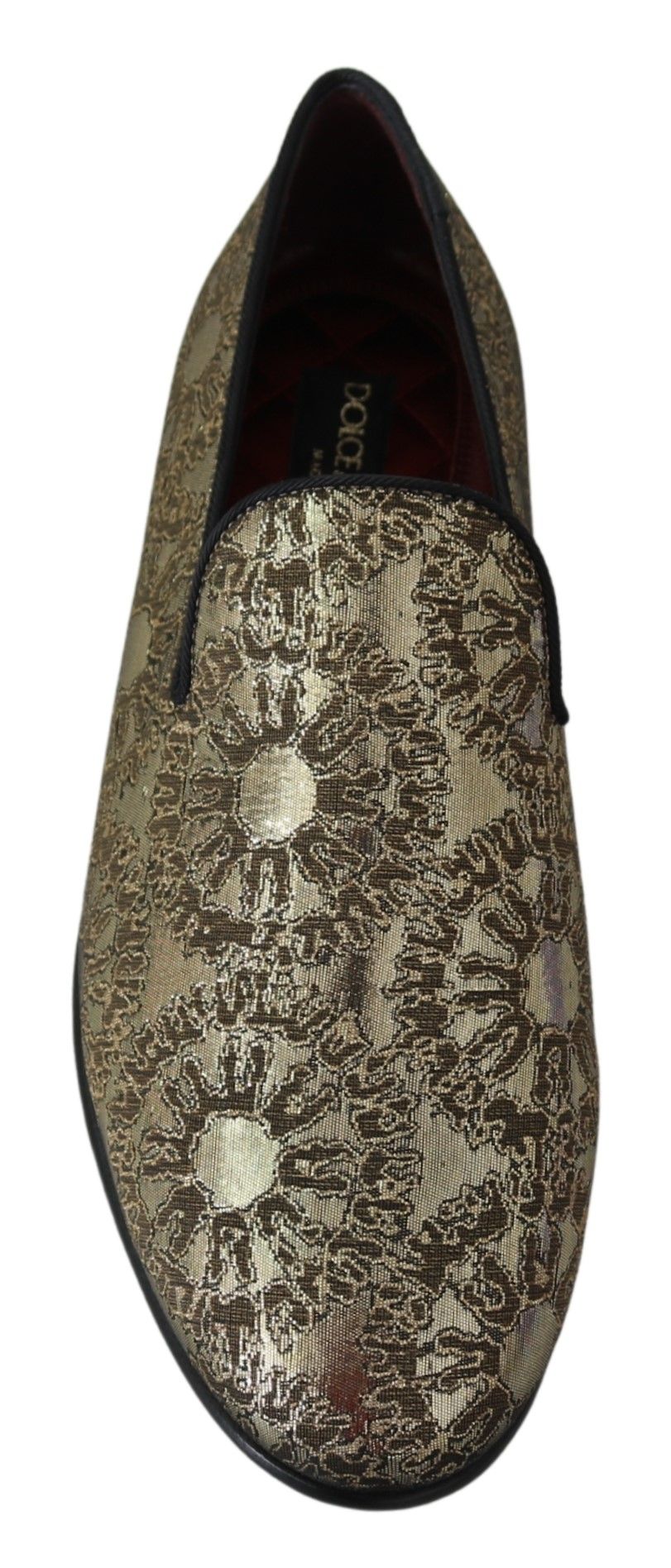 Dolce & Gabbana Gold Bordeaux Loafers Slides Dress Shoes - ACCEXO
