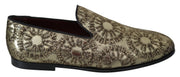 Dolce & Gabbana Gold Bordeaux Loafers Slides Dress Shoes - ACCEXO
