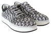 Jimmy Choo Glittering Slip-On Sneakers - Silver and Black