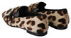 Dolce & Gabbana Leopard Print Crystal Embellished Loafers