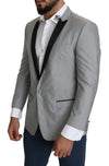 Dolce & Gabbana Elegant Silk Blend Light Gray Blazer