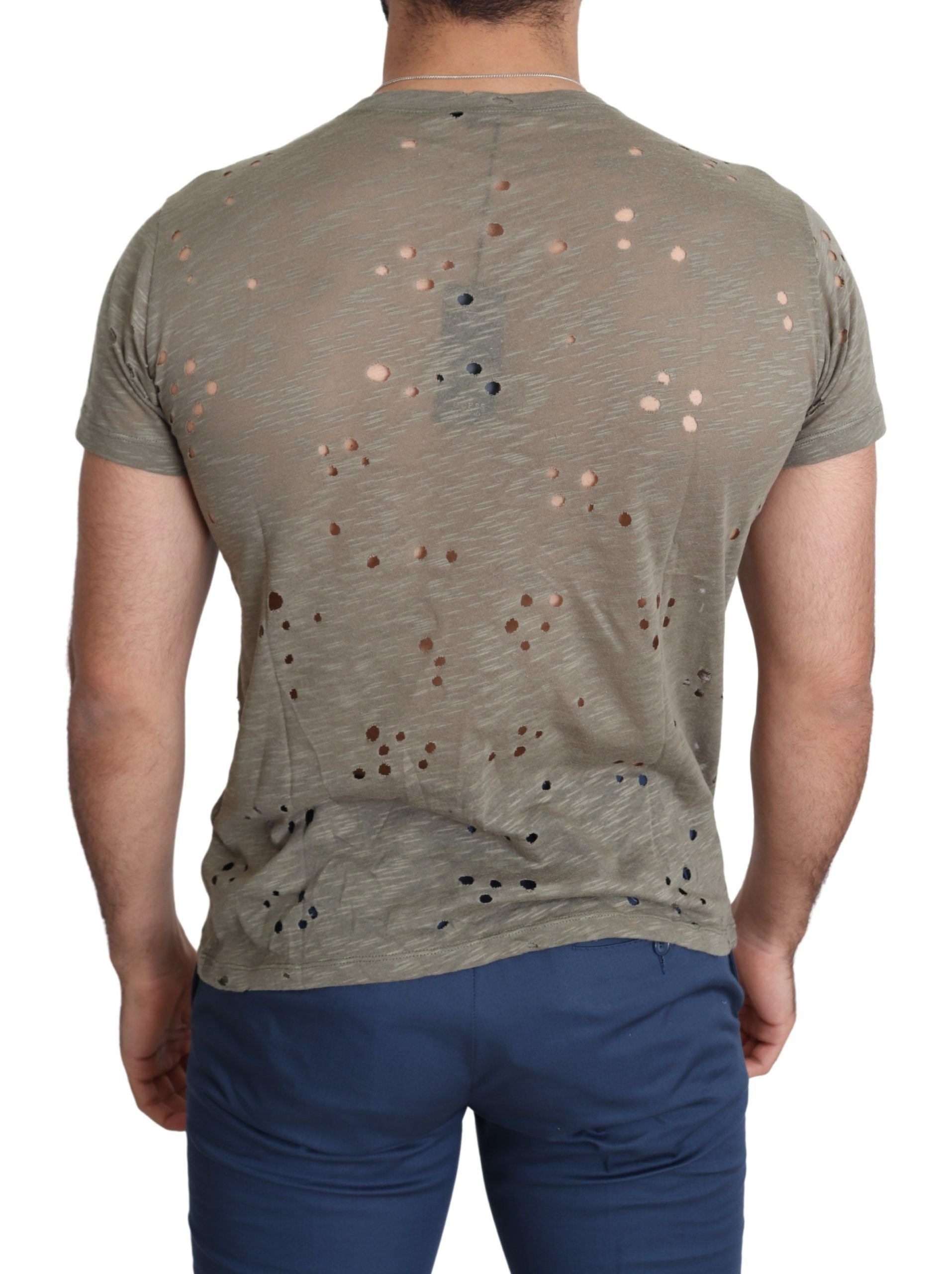 Guess Chic Brown Cotton Stretch T-Shirt - ACCEXO