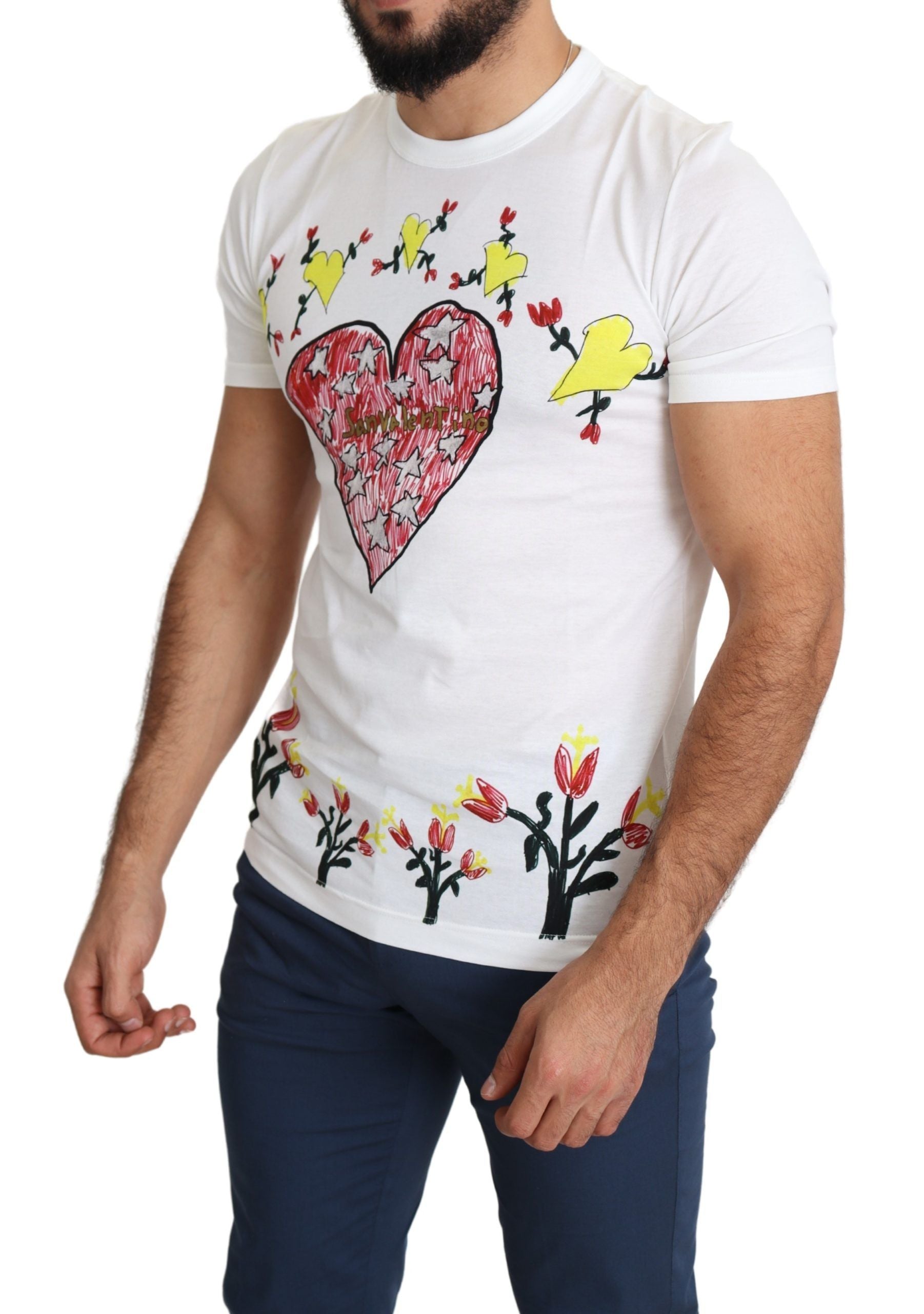 Dolce & Gabbana Chic Saint Valentine Print Crew Neck T-Shirt - ACCEXO