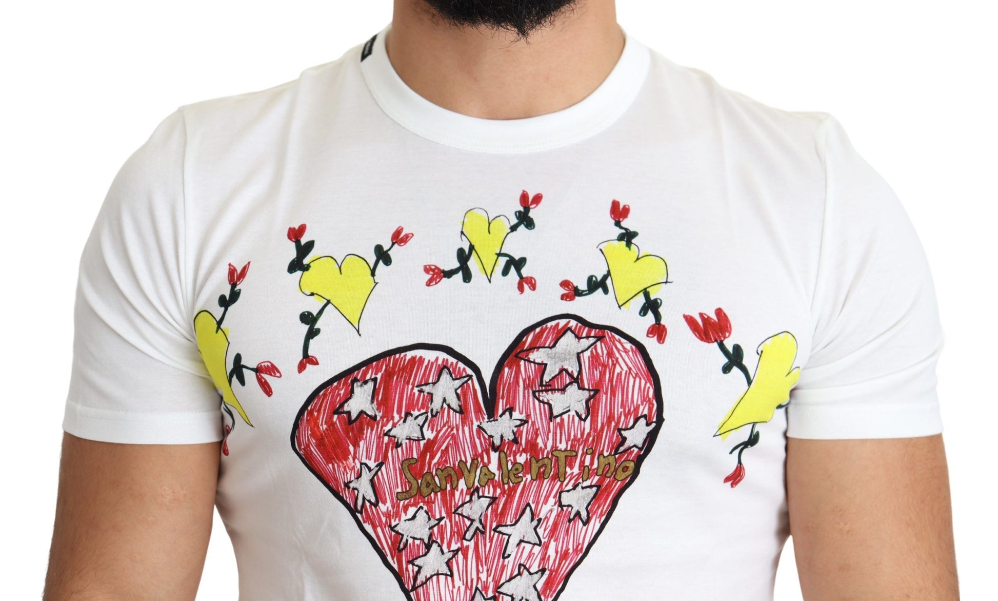 Dolce & Gabbana Chic Saint Valentine Print Crew Neck T-Shirt - ACCEXO