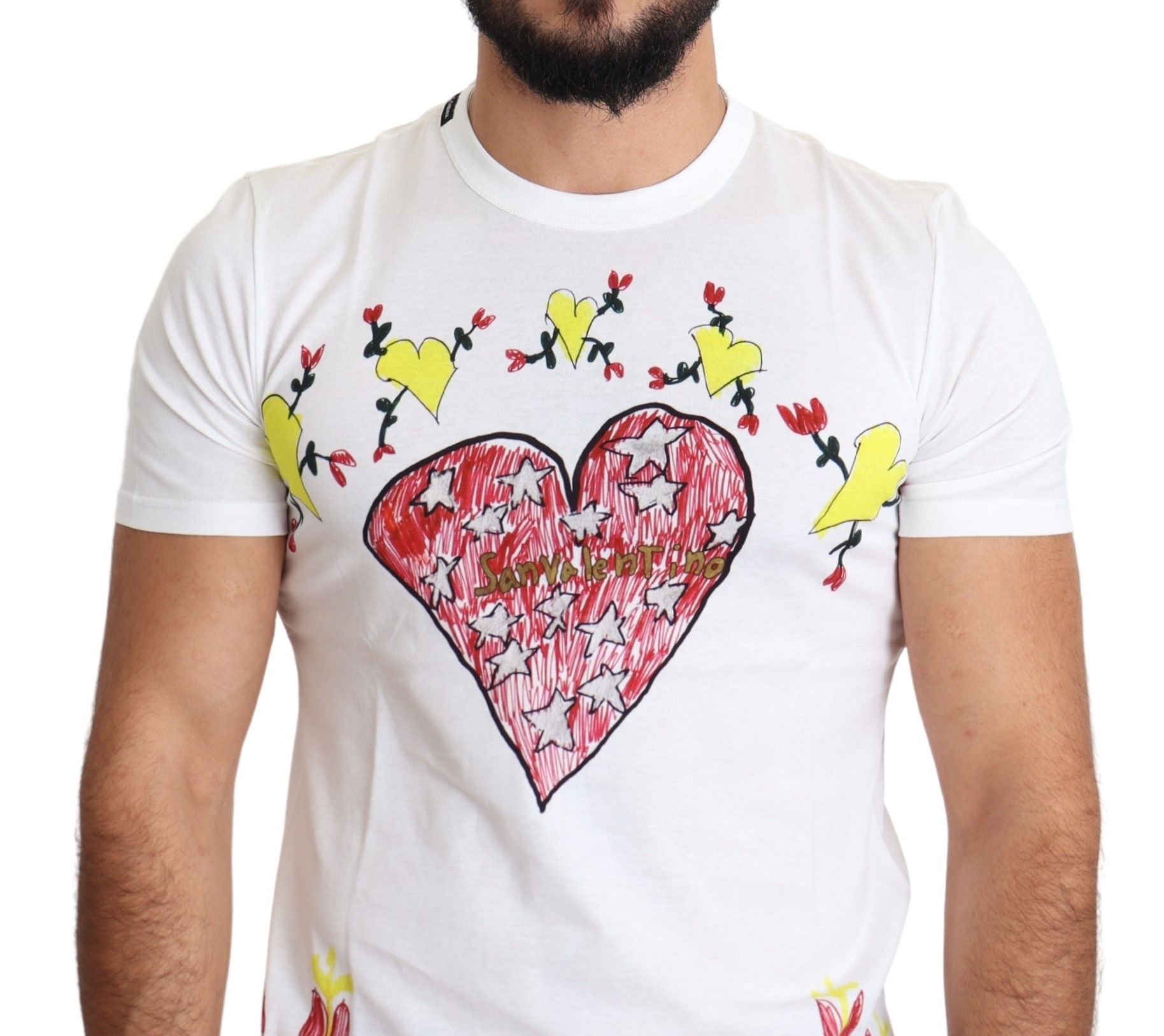 Dolce & Gabbana Chic Saint Valentine Print Crew Neck T-Shirt - ACCEXO
