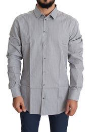 Dolce & Gabbana Checkered Slim Fit Cotton Dress Shirt - ACCEXO