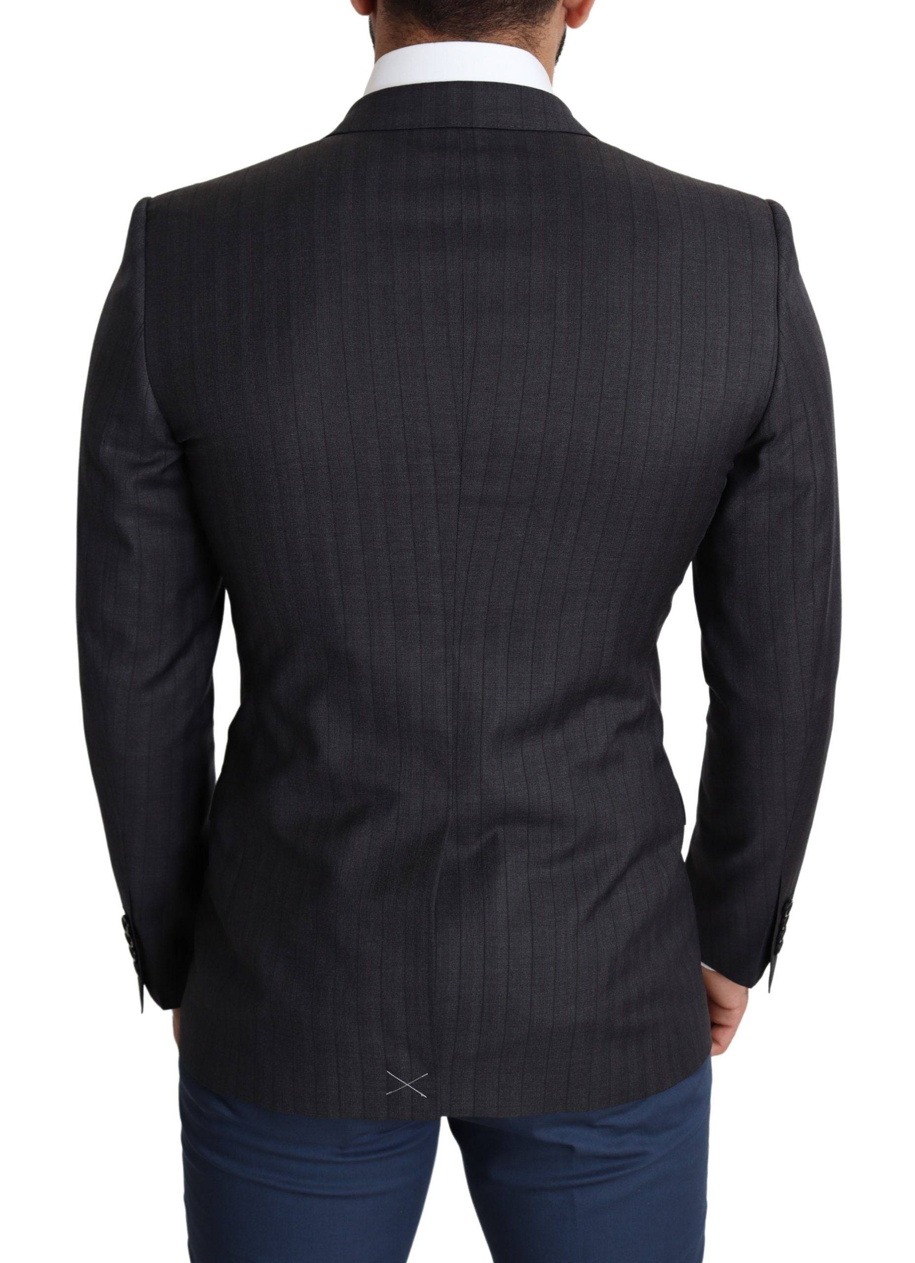 Dolce & Gabbana Elegant Black Virgin Wool Martini Blazer - ACCEXO