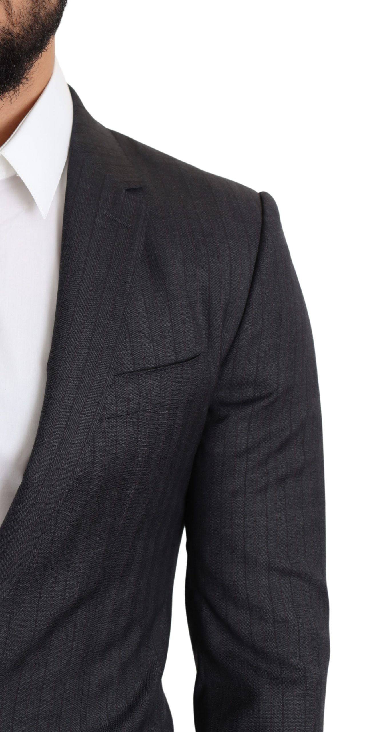 Dolce & Gabbana Elegant Black Virgin Wool Martini Blazer - ACCEXO