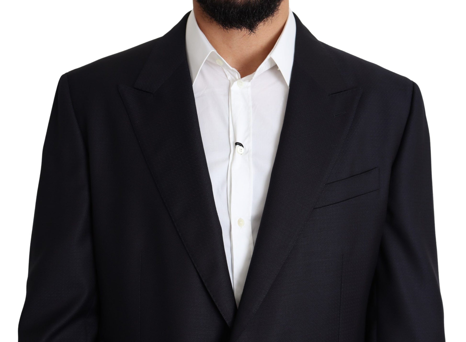 Dolce & Gabbana Elegant Black Virgin Wool Men's Blazer - ACCEXO