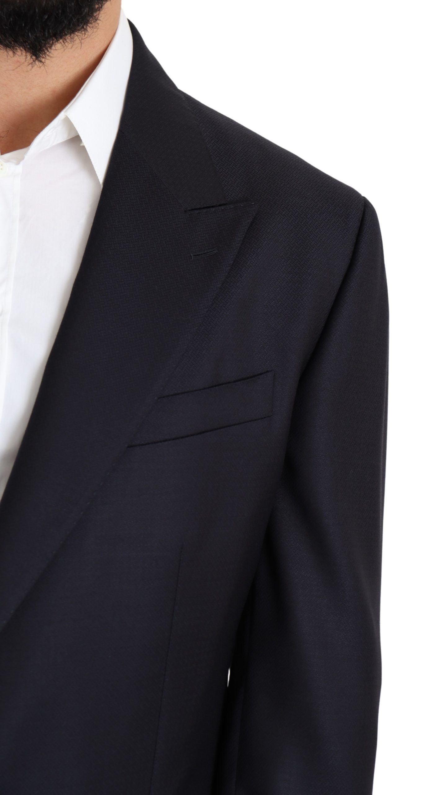 Dolce & Gabbana Elegant Black Virgin Wool Men's Blazer - ACCEXO