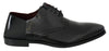 Dolce & Gabbana Elegant Black Leather Derby Shoes