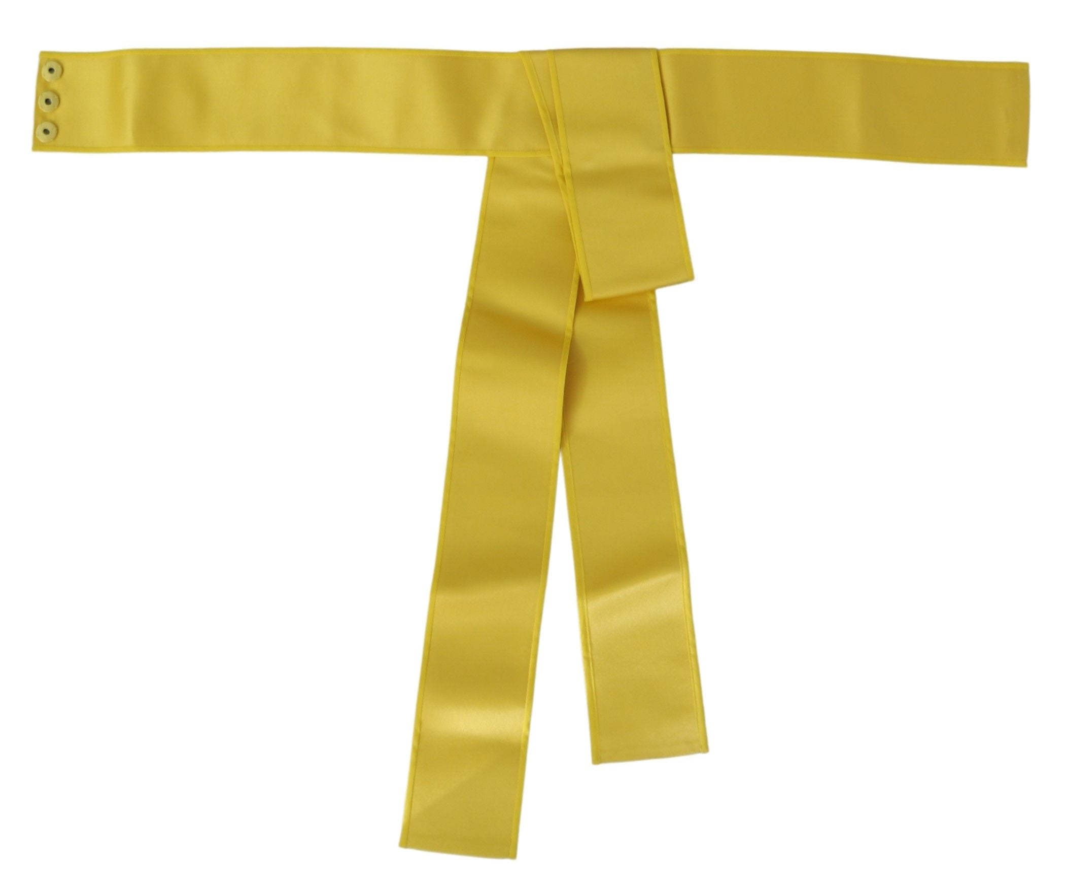 Dolce & Gabbana Chic Silk Yellow Women's Elegant Belt - ACCEXO