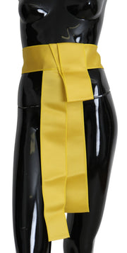 Dolce & Gabbana Chic Silk Yellow Women's Elegant Belt - ACCEXO