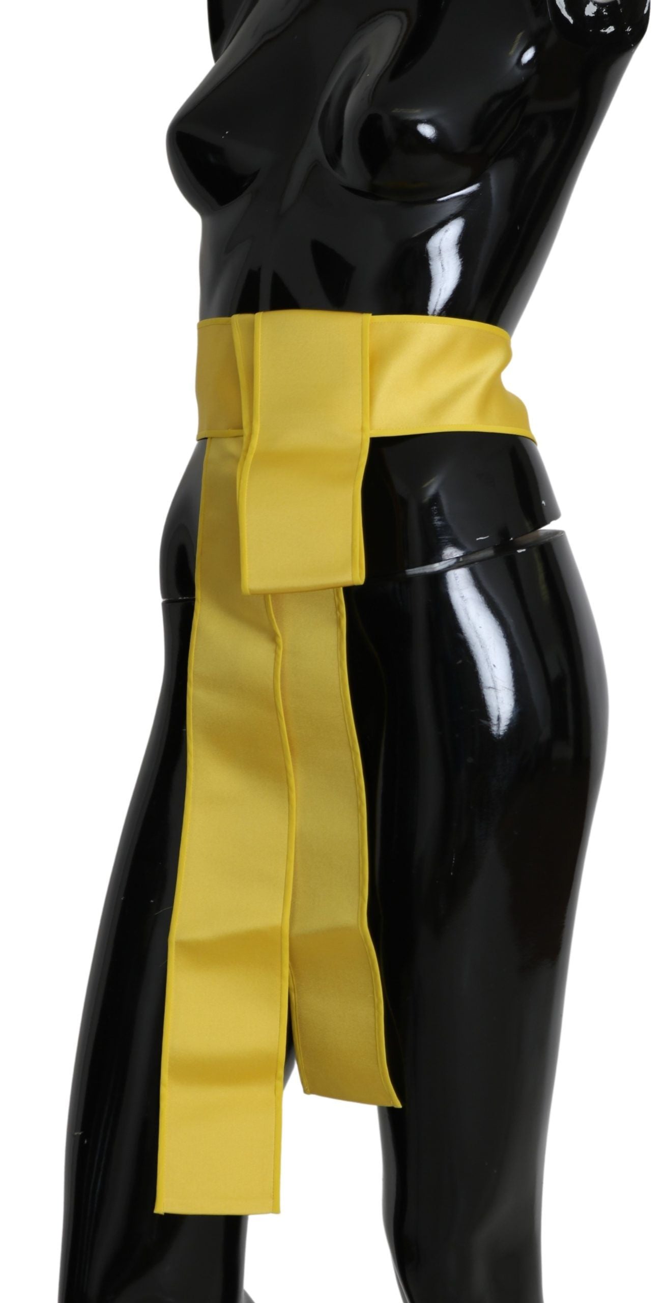 Dolce & Gabbana Chic Silk Yellow Women's Elegant Belt - ACCEXO