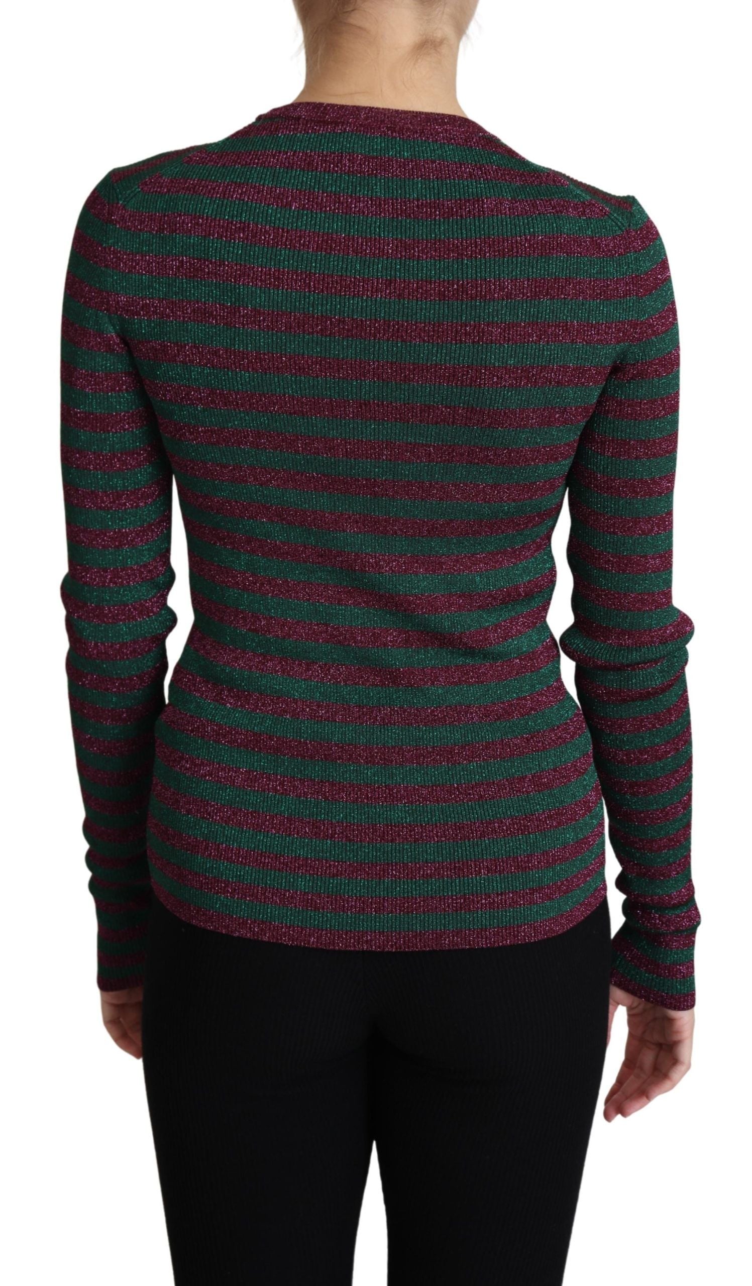 Dolce & Gabbana Elegant Maroon Crewneck Sweater - ACCEXO