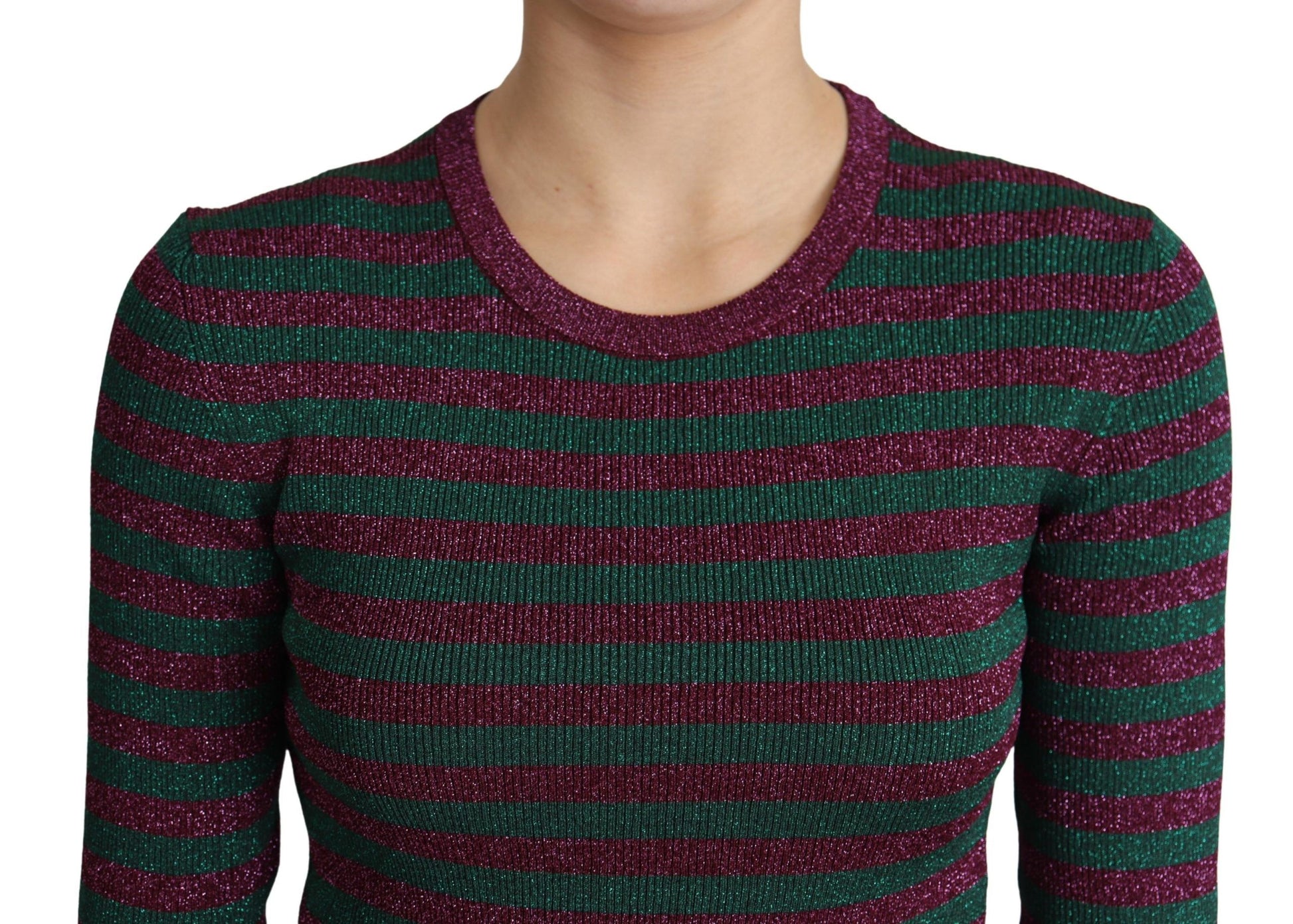 Dolce & Gabbana Elegant Maroon Crewneck Sweater - ACCEXO