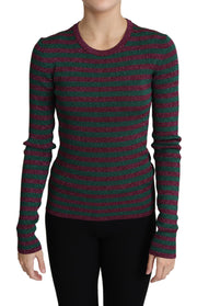 Dolce & Gabbana Elegant Maroon Crewneck Sweater - ACCEXO