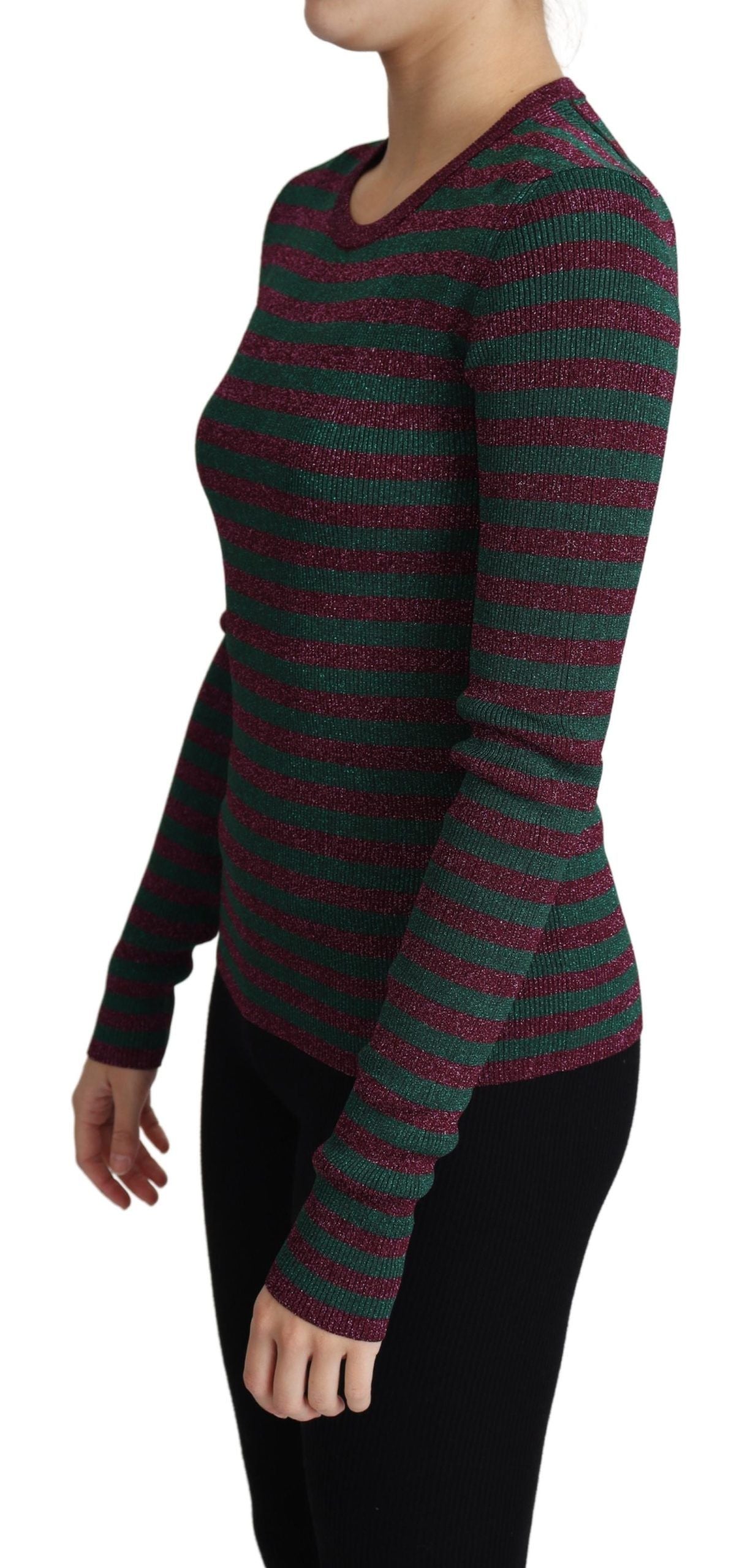 Dolce & Gabbana Elegant Maroon Crewneck Sweater - ACCEXO