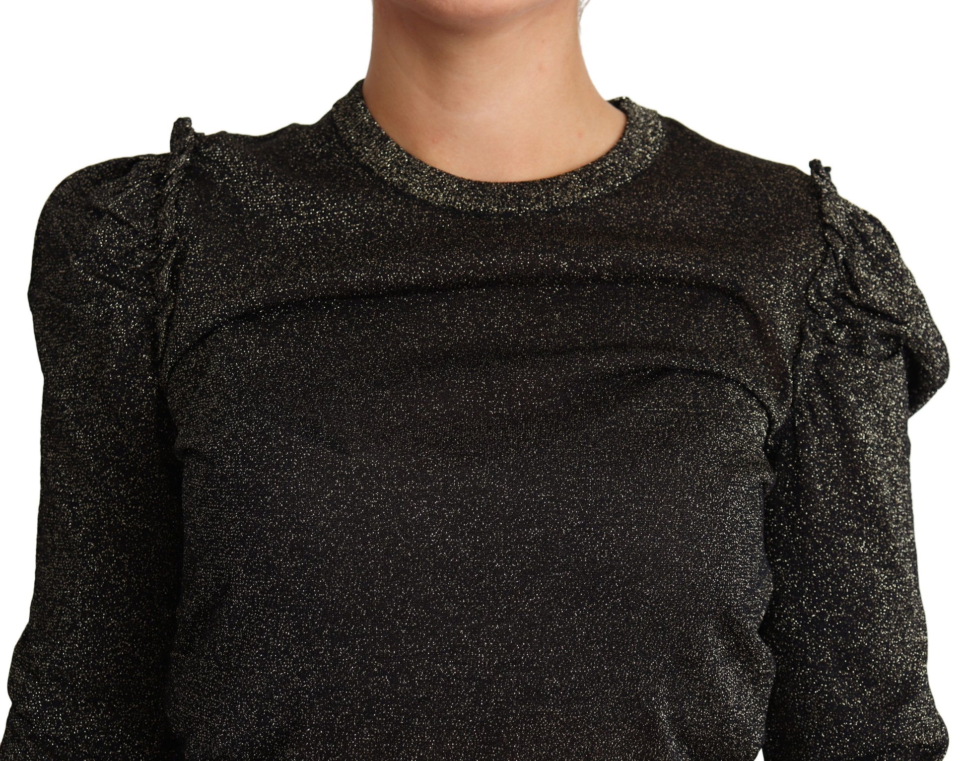 Dolce & Gabbana Elegant Cropped Sweater with Logo Detail - ACCEXO