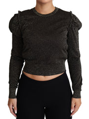 Dolce & Gabbana Elegant Cropped Sweater with Logo Detail - ACCEXO