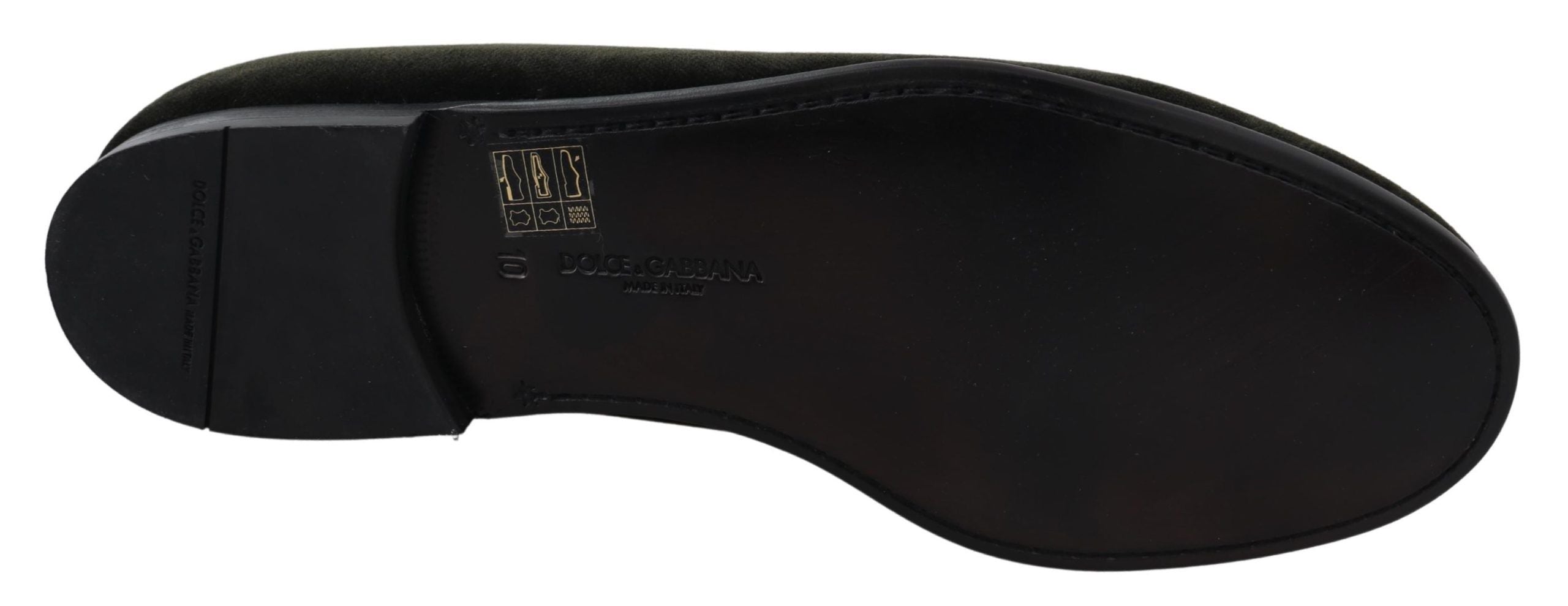 Dolce & Gabbana Elegant Green Velvet Loafers - ACCEXO