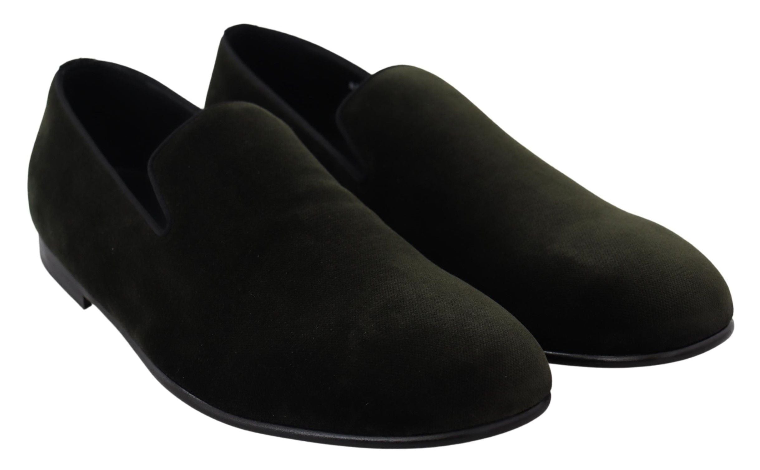 Dolce & Gabbana Elegant Green Velvet Loafers - ACCEXO