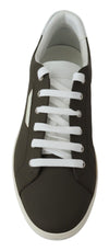 Dolce & Gabbana Sleek White Leather Low Top Sneakers