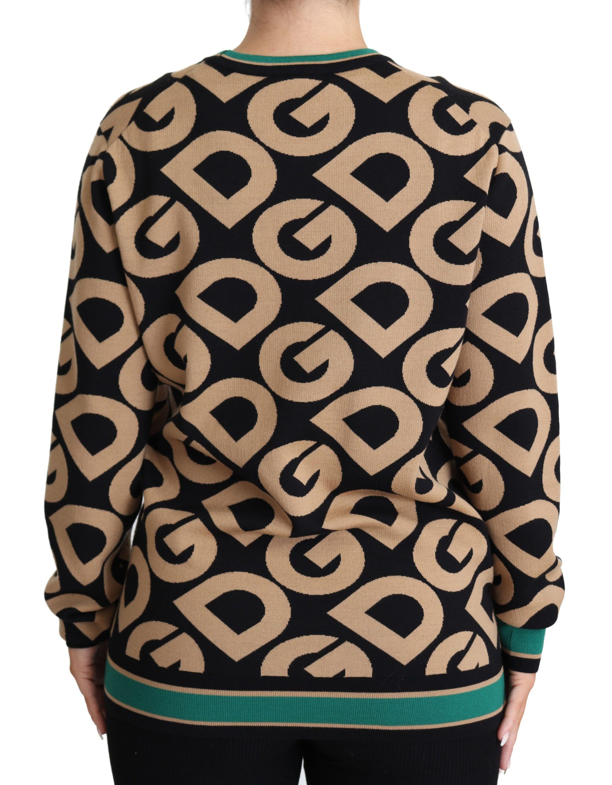 Dolce & Gabbana Elegant Multicolor Wool Blend Sweater - ACCEXO