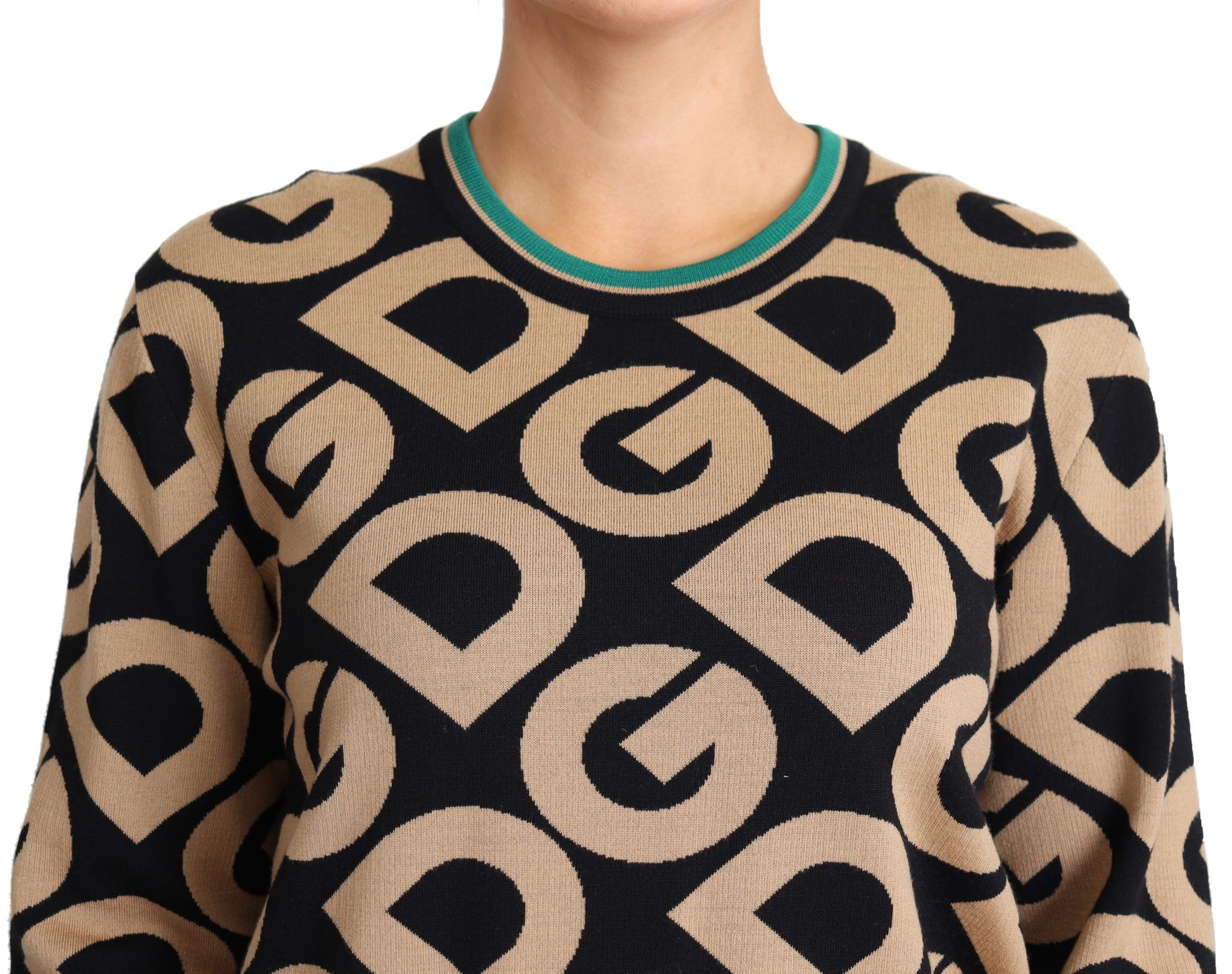 Dolce & Gabbana Elegant Multicolor Wool Blend Sweater - ACCEXO