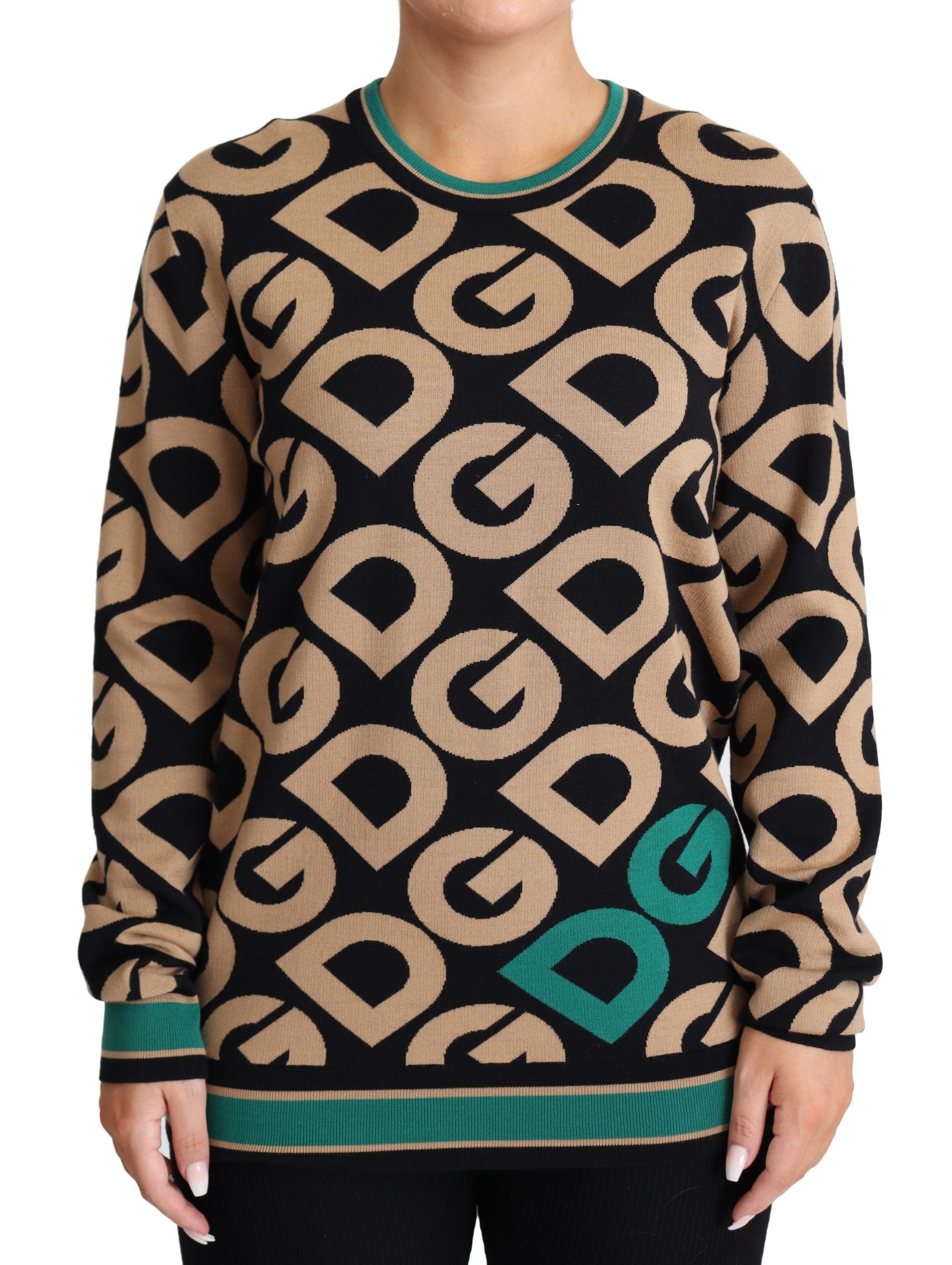 Dolce & Gabbana Elegant Multicolor Wool Blend Sweater - ACCEXO