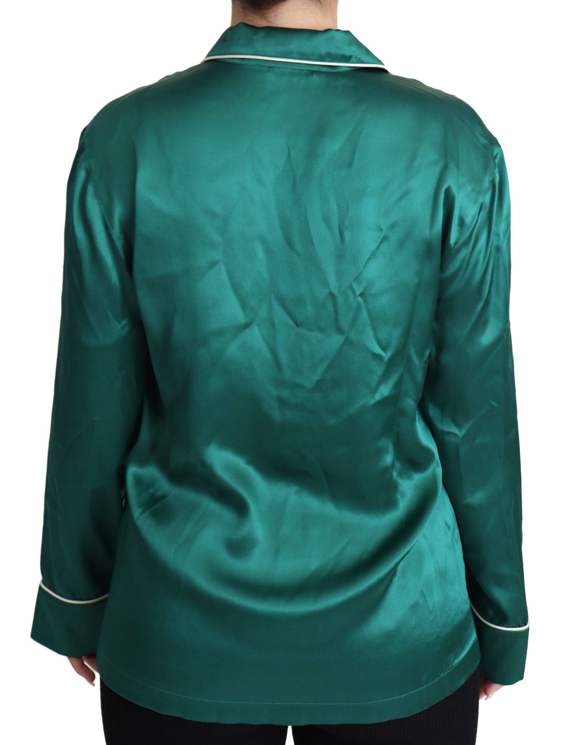 Dolce & Gabbana Elegant Silk Pajama Lounge Shirt - ACCEXO