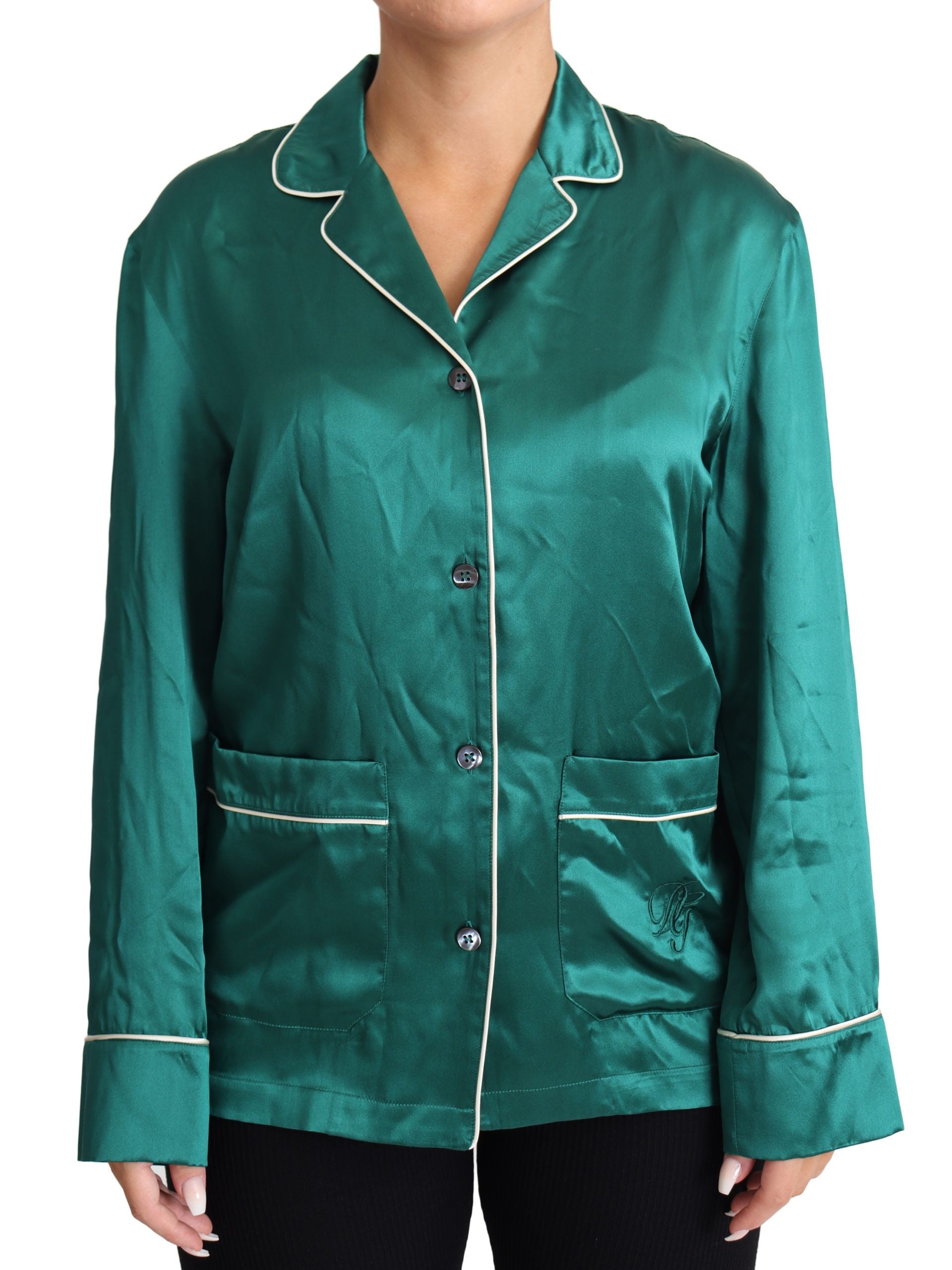 Dolce & Gabbana Elegant Silk Pajama Lounge Shirt - ACCEXO