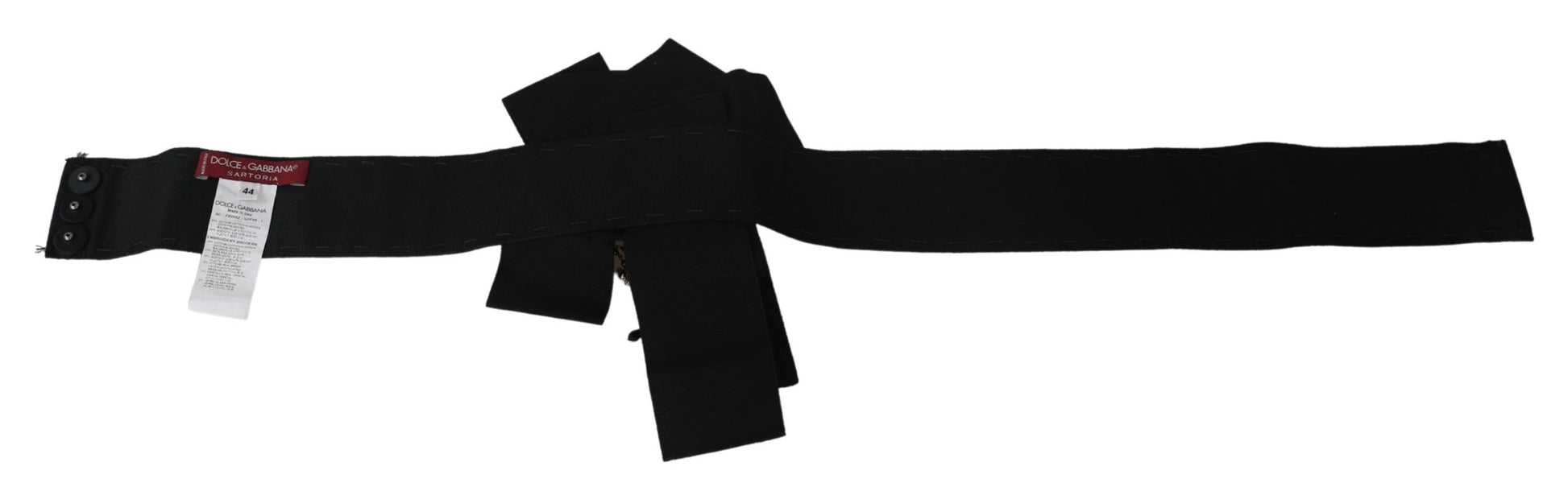 Dolce & Gabbana Elegant Black Crystal Waist Belt - ACCEXO