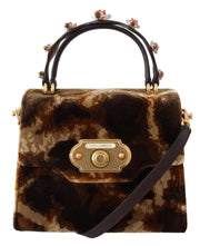 Dolce & Gabbana Elegant Giraffe Pattern Welcome Bag with Gold Accents - ACCEXO