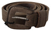 Costume National Elegant Brown Leather Waist Belt