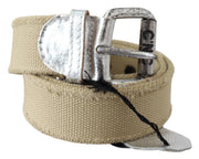 Costume National Elegant Beige Cotton Fashion Belt - ACCEXO