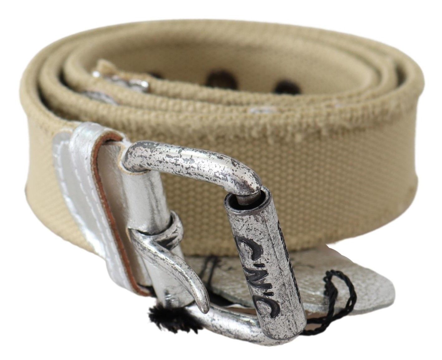 Costume National Elegant Beige Cotton Fashion Belt - ACCEXO