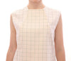 Andrea Incontri Chic White Sleeveless Cotton Shirt Top